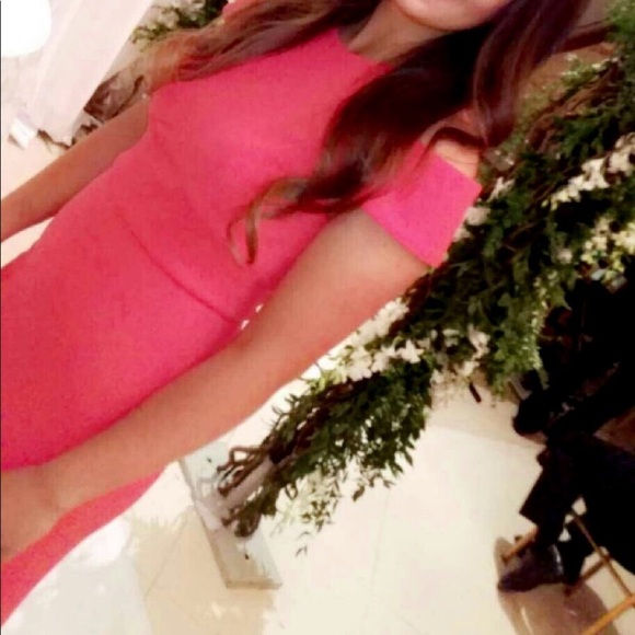 Pink Shoulder Cut Out Gown Formal Dress - Picture 6 of 6